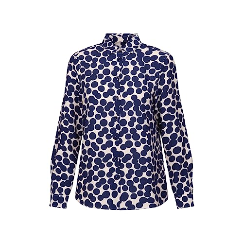 Seidensticker Damska bluzka z długim rękawem Regular Fit, niebieski, 36