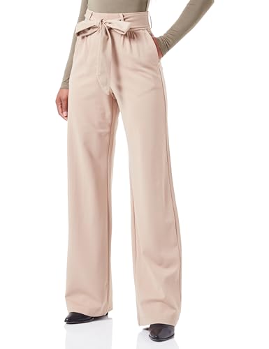 VERO MODA Vmeva Hr Wide Tie Pant Ga Tall Noos spodnie damskie, silver mink, 36-XL-L