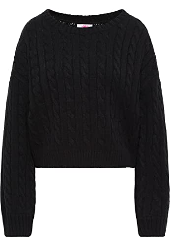 blonda Damski sweter z dzianiny 12419377-BL01, czarny, M/L, czarny, M-L