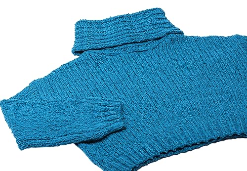 Ebeeza Damski sweter z dzianiny z golfem turkusowy XS/S, turkusowy, XS