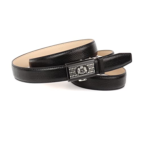 Anthoni Crown Damski pasek skórzany pasek, czarny, 75