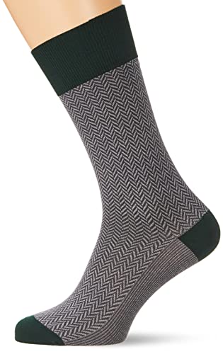 Hackett London Męskie skarpety HRINGBNE CNT SHRT, szare/zielone, S/M