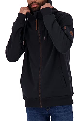 Alife and Kickin EliasAK A męska bluza dresowa, kurtka rekreacyjna, bluza z zamkiem błyskawicznym, S-XXXL, Moonless, L, ^