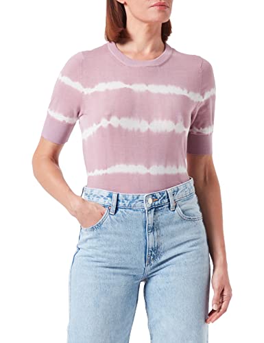 s.Oliver Damski sweter z krótkim rękawem, liliowy tie dy, 34