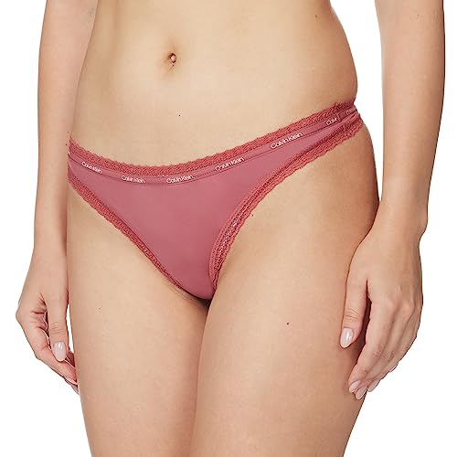 Calvin Klein Majtki stringi damskie, Malinowy rumieniec, M