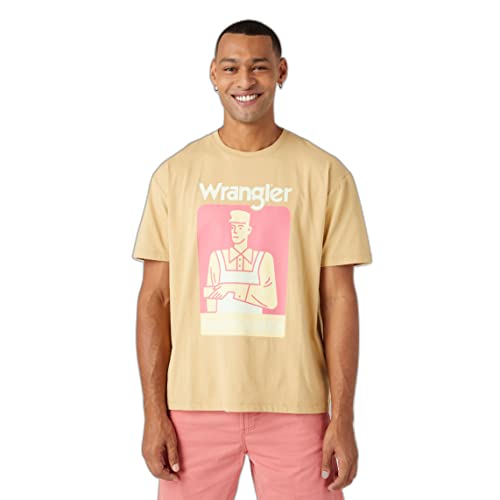Wrangler Męski T-shirt Casey Jones Teos, Taupe, rozm. XXL, Taos Taupe, XXL