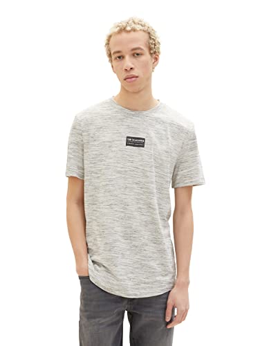 TOM TAILOR Denim Koszulka męska 1036967, 29905-Creme Black Space Dye, XL, 29905 – Creme Black Space Dye, XL