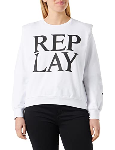 Replay Bluza damska, 001 White, XL