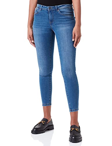 VERO MODA Damskie spodnie jeansowe, niebieski (medium blue denim), XL x 28L