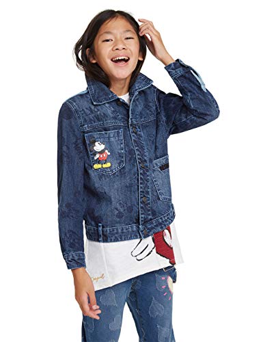 Desigual Jacket Mickey, niebieska (Dien-Light Wash 5007), 128 Chłopiec, Niebieski (Dien-Light Wash 5007), 80