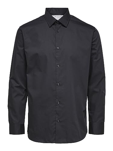SELECTED HOMME koszula męska z długim rękawem slim fit, czarny, M