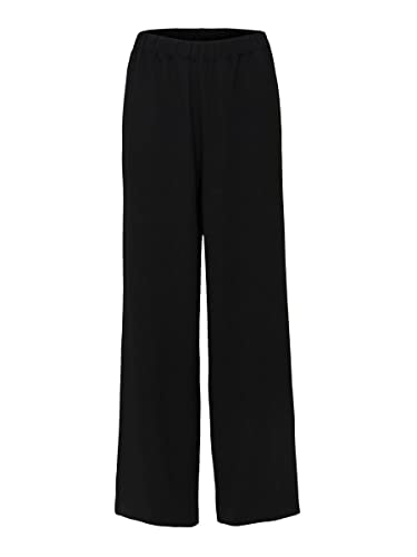 SELECTED FEMME Klasyczne spodnie damskie z szerokimi nogawkami, czarny, 42W / 32L