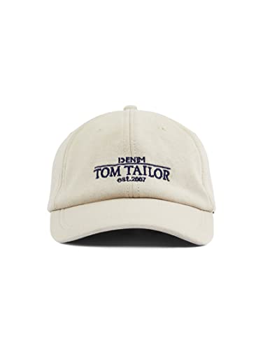 TOM TAILOR Denim Męskie Czapka z logo 1034654, 30026 - Cloud Grey, ONESIZE