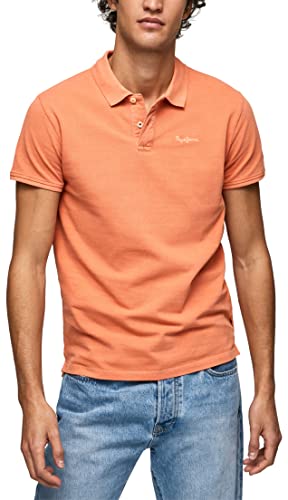 Pepe Jeans Oliver Gd męska koszulka polo, Pomarańczowy (pomarańczowy (Squash Orange), S