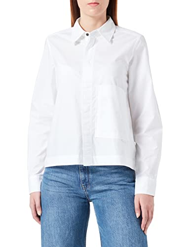 G-STAR RAW Damska koszulka z długim rękawem, biała (White 4481-110), M, biały (White 4481-110), M