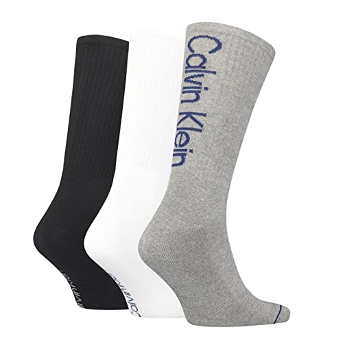 Calvin Klein Skarpety męskie Crew, Szary melan? (Mid Grey), jeden rozmiar