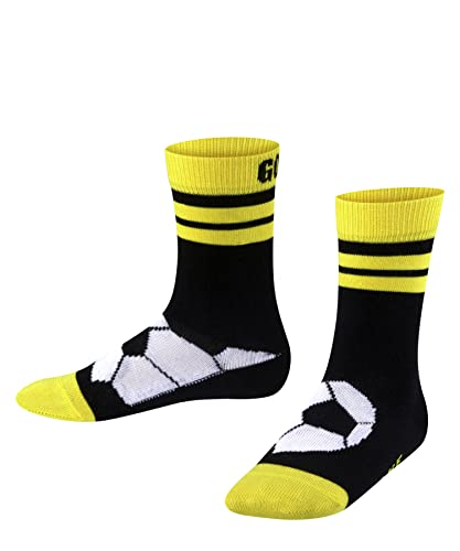 FALKE Uniseks - dzieci Skarpety Active Soccer K SO Bawełna z wzorem 1 Para, Czarny (Black 3000), 23-26 (2-3 lata)