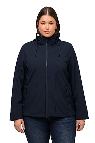 Ulla Popken, Damska kurtka softshellowa, duże rozmiary, Hyprar letnia, morski, 54-56