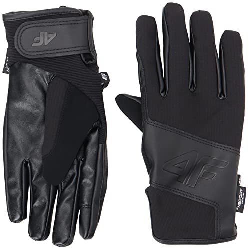 4F Męskie rękawiczki SKI Gloves REM004 dżinsy, DEEP Black, M, Deep Black, M