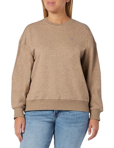 GANT Damska bluza Rel Shield z dekoltem w kształcie litery C, Desert Brown, M