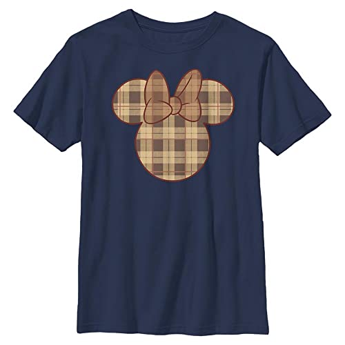 Disney Fall Plaid Minnie chłopięca bluza z kapturem (1 opakowanie), Ciemnoniebieski, S