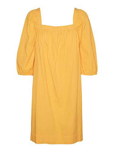 VERO MODA Sukienka damska, jaskrawy żółty, L