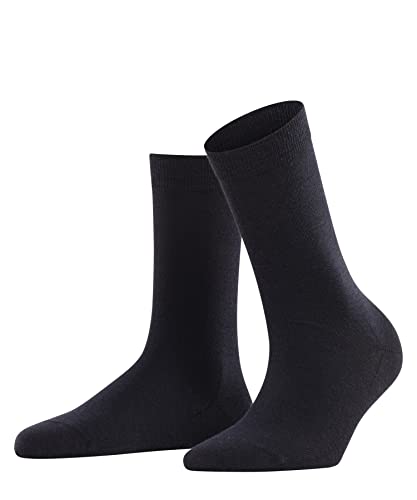 FALKE Kobiety Skarpety Softmerino W SO Wełna Merynosa Bawełna jednokolorowe 1 Para, Niebieski (Dark Navy 6379), 35-36