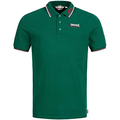 Lonsdale Męska koszulka polo Lion Slim Fit, zielone butelki, S