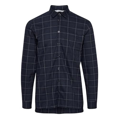 CASUAL FRIDAY Męska koszula Alvin LS Checked Relaxed Shirt 194013/Dark Navy, L