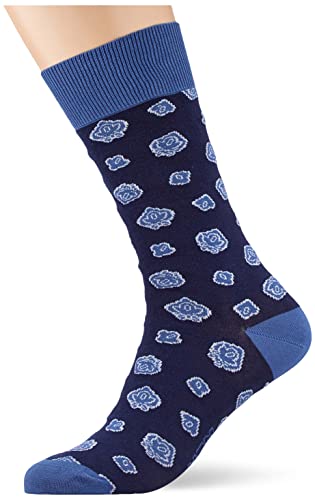 HOM Męskie skarpety Chaussettes Riviera, niebieskie, jeden rozmiar, NIEBIESKI, Rozmiar uniwersalny