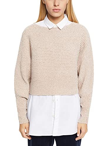 ESPRIT Damski sweter 092EE1I326, 244/TAUPE 5, L