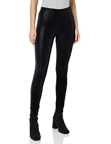 KENDALL & KYLIE K&k W Skórzane Brush High Rise Legginsy Kkw3711707, Czarne, L Kobiety