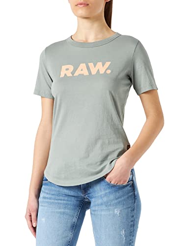 G-STAR RAW Damska koszulka Raw. Graphic Slim, Blau (Iceberg Green 4107-c959), S
