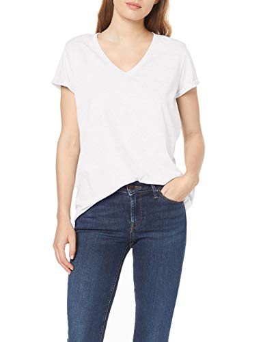 Lee Damska koszulka z dekoltem w serek, Blanc (Bright White Lj), S