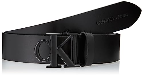 Calvin Klein Męski okrągły pasek Mono PL LTHR SM 35 mm, czarny, 110, Czarny