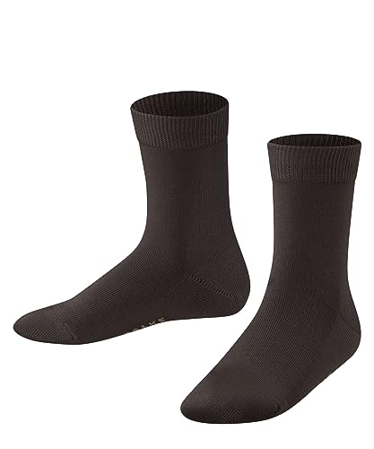 FALKE Uniseks - dzieci Skarpety Family K SO Zrównoważona Bawełna jednokolorowe 1 Para, Brązowy (Dark Brown 5230), 39-42 (13-16 lata)
