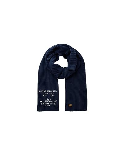 G-STAR RAW Men's Effo Szalik Text Scarf, Niebieski (Sartho Blue D22191-B146-6067), Jeden rozmiar, Niebieski (Sartho Blue D22191-B146-6067), jeden rozmiar