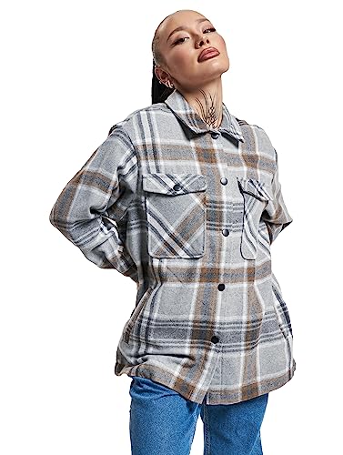 ONLY Onlellene-Valda Check Shacket PNT damska kurtka koszulowa, Chipmunk/Checks:check, 34
