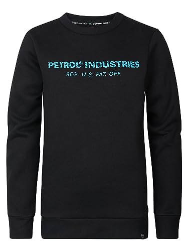 Petrol Industries Boys Sweater Round Neck Bluza dziecięca, Dark Black, 6 lat