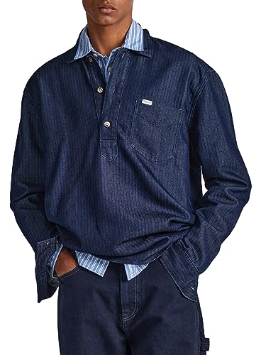 Pepe Jeans Koszulka męska Jermain, Niebieski (denim), XXL