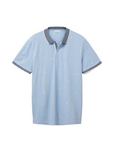 TOM TAILOR Męska koszulka polo 1036439, 31968-Blue Tonal Scattered Design, XXL, 31968 – niebieski odcień scattered Design, XXL
