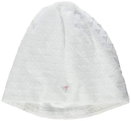 Sterntaler Dziewczęca czapka typu slouch z wzorem w kształcie serca, biały, 37