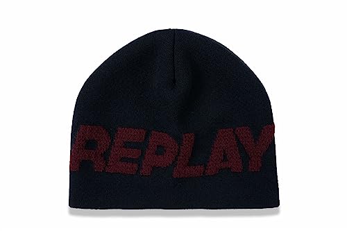 Replay czapka męska, 1607 WINE+DK BL NIGHT, jeden rozmiar