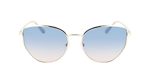 CALVIN KLEIN Damskie okulary przeciwsłoneczne CK22113S, złoty/niebo, jeden rozmiar, Złoto/niebo, Rozmiar uniwersalny