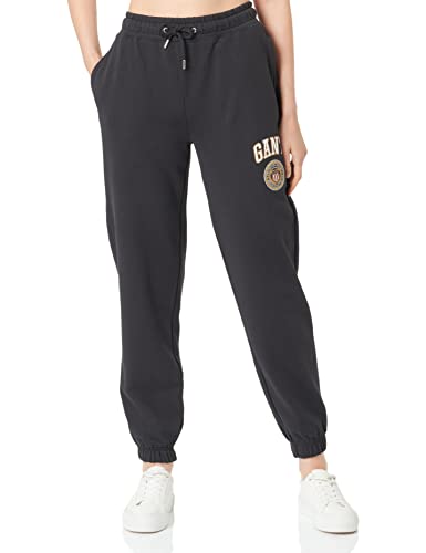 GANT Damskie spodnie dresowe D1. Crest Shield Sweat Pants spodnie rekreacyjne, czarne (Ebony Black), XL