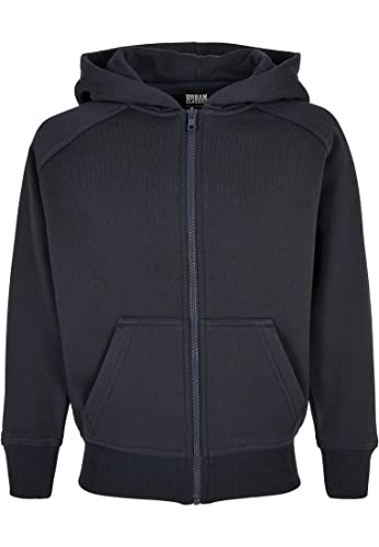 Urban Classics Chłopięca bluza z kapturem z zamkiem błyskawicznym, granatowa, 146/152