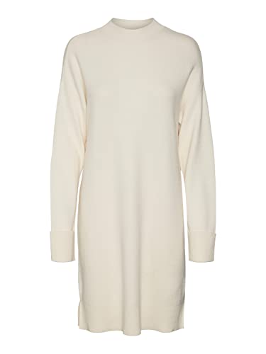 VERO MODA Damska sukienka Vmgold Needle Ls z wysokim dekoltem, brzoza, M