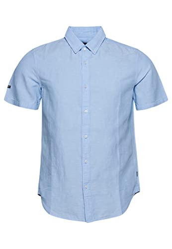 Superdry Koszula męska z krótkim rękawem, Light Chambray, L