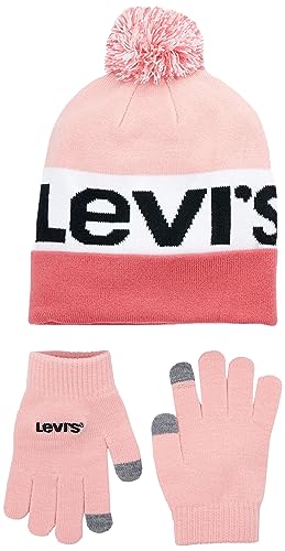 Levi's LAN Beanie and Glove zestaw 9a8550 czapka, Rapture Rose, rozmiar uniwersalny