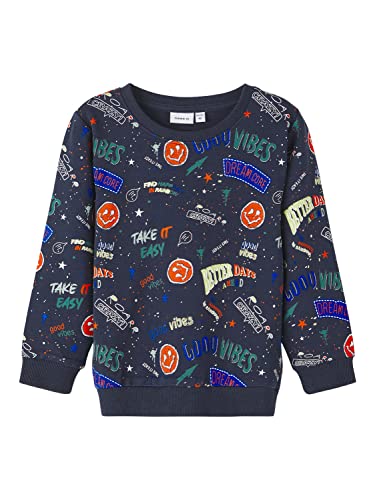 NAME IT Bluza chłopięca Nmmbobbi Sweat Unb, Dark Sapphire, 92